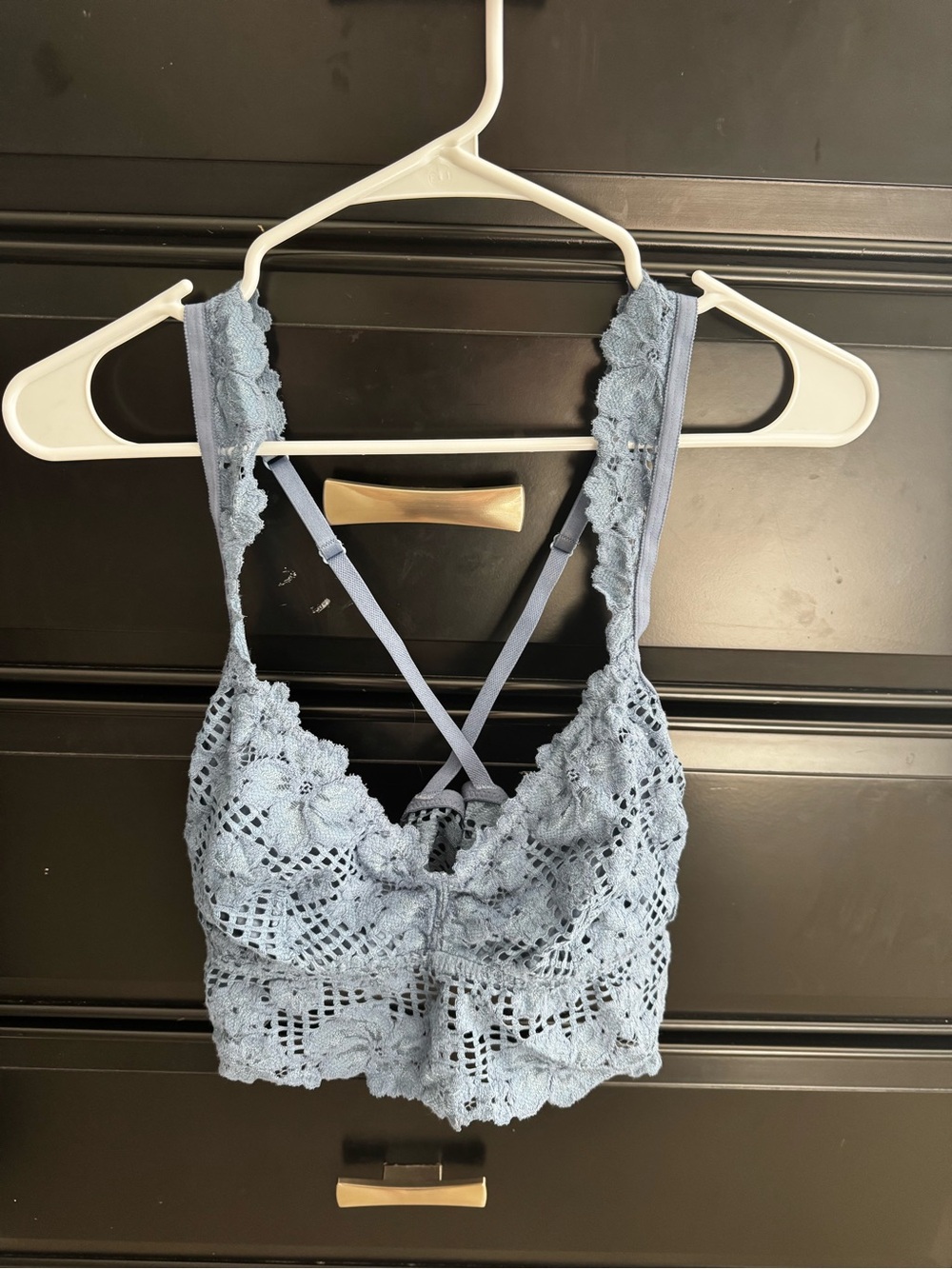 Aerie Lace Bralette Crop Top - Light Blue